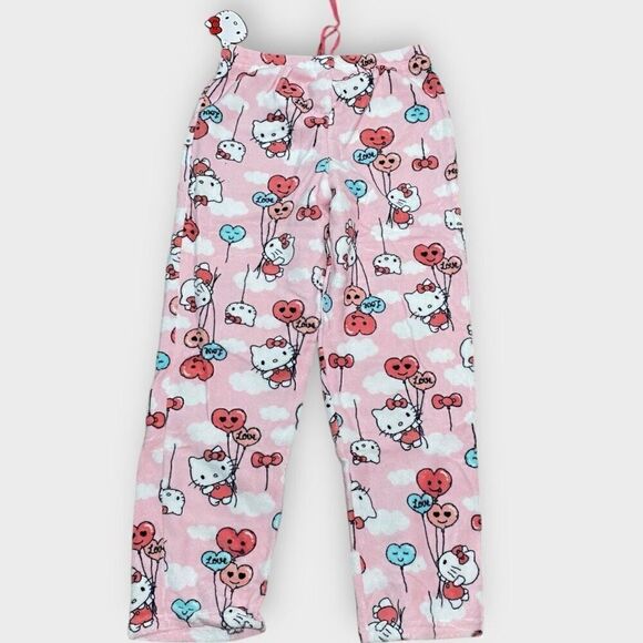 Hello Kitty Sanrio Balloons Fuzzy Soft Touch Pajama Pants Womens size X-Large Ne - Picture 6 of 10